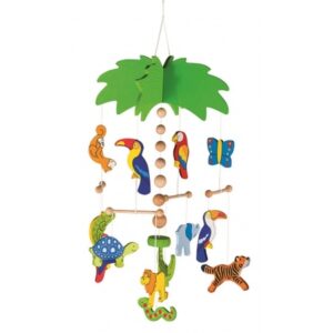 Baby mobiel jungle dieren – kleurrijk wieg accessoire kraamcadeau