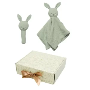 Jabadabado knuffel konijn groen – lief kraamcadeau voor baby