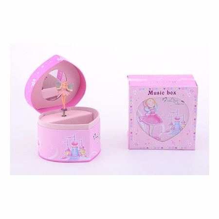 Muziekdoosje ballerina roze – klassiek kraamcadeau meisje