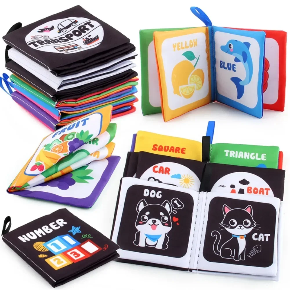 Rattle Book stoffen babyboekje met geluid en beweging – interactief kraamcadeau