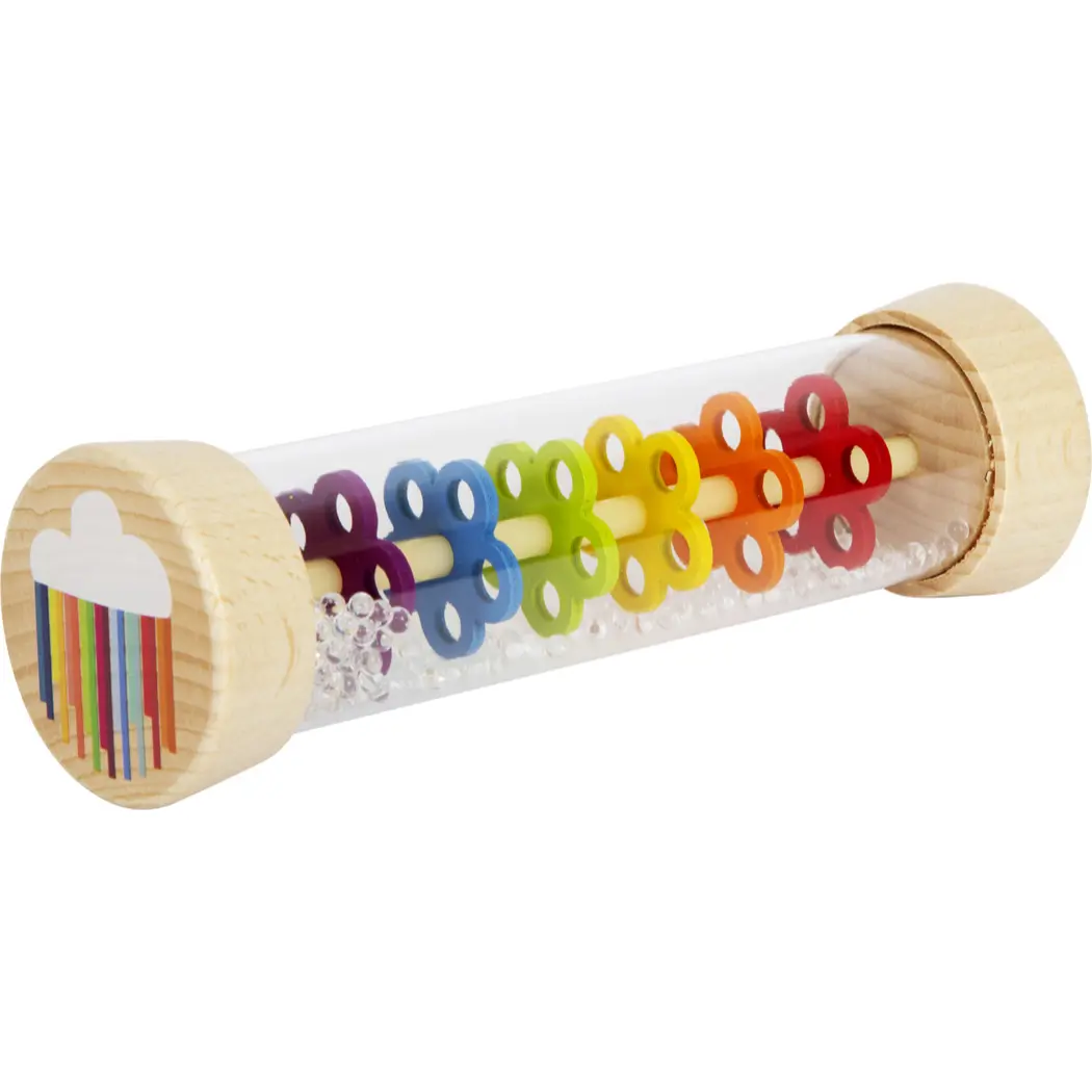 Small Foot regenboog regenmaker – kleurrijk zintuiglijk babyspeelgoed